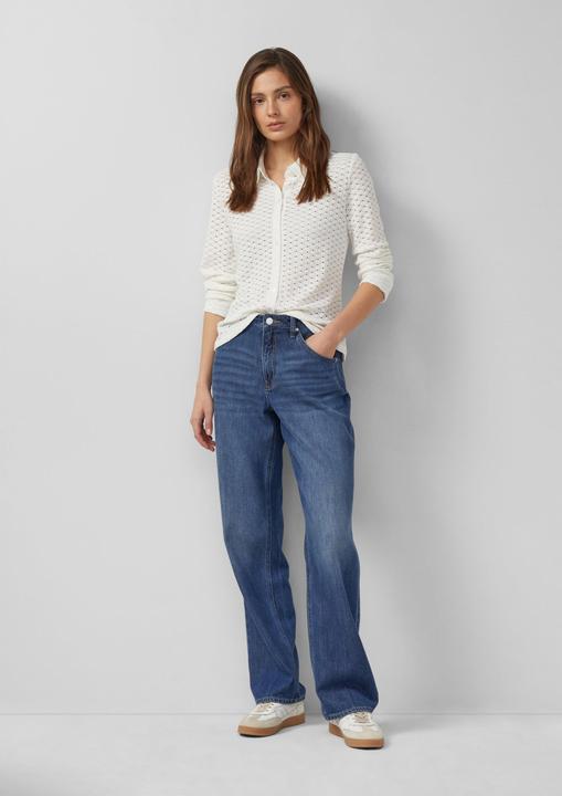 Immagine prodotto s.Oliver Jersey-Bluse aus Lochspitze (40)