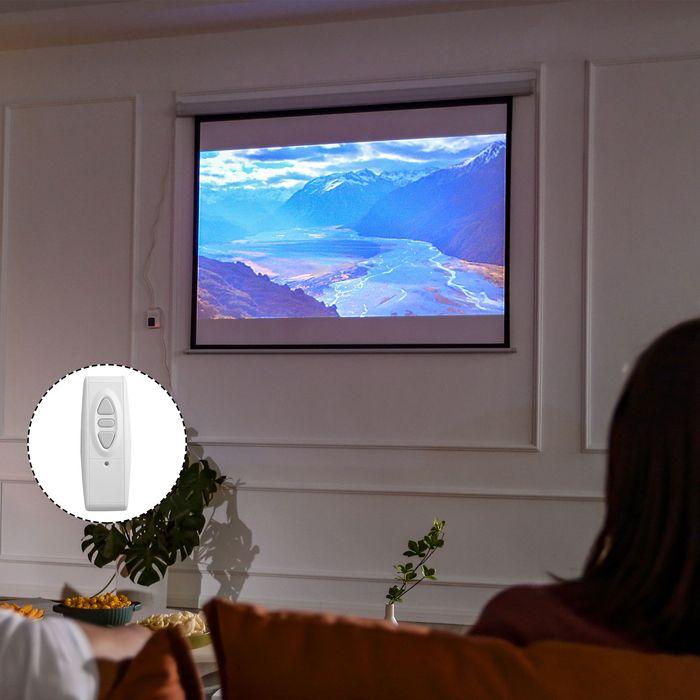 Produktbild Swisshandel24 4:3 Beamer Leinwand Elektrisch 171x130cm mit Fernbedienung, für Heimkino und Präsentation Weiss (84", 4:3)