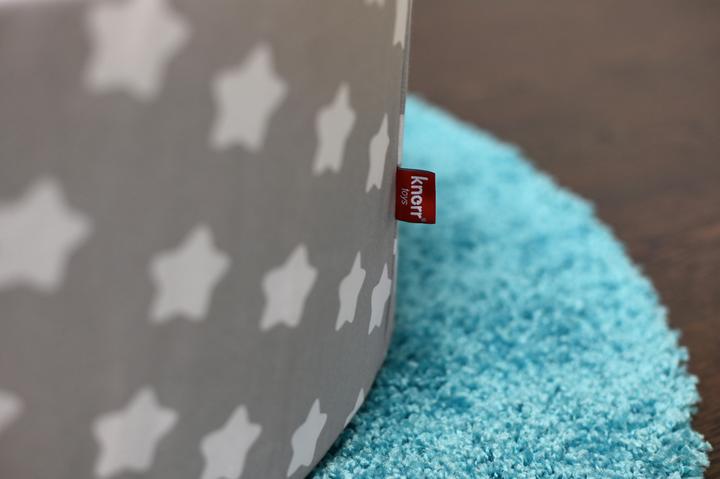 Actual product image Knorrtoys Bällebad soft - "Grey white stars" - 300 balls rose/creme/lightblue (ca. 6cm Durchmesser)