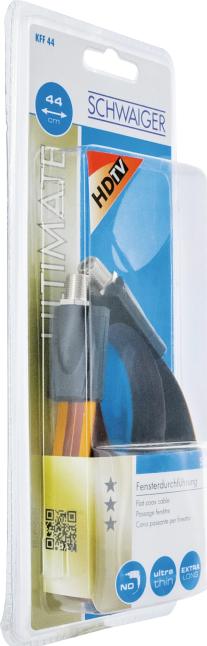 Immagine prodotto Schwaiger Passante a finestra ultrapiatto per cavo coassiale (Boccola a finestra)