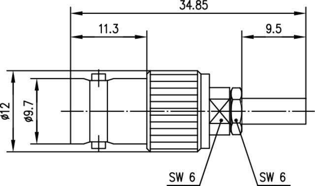 Image du produit Telegärtner Prise de câble BNC Crimp G08 50 Ohm, crimp/crimp, A2914, G08 (RD-316)