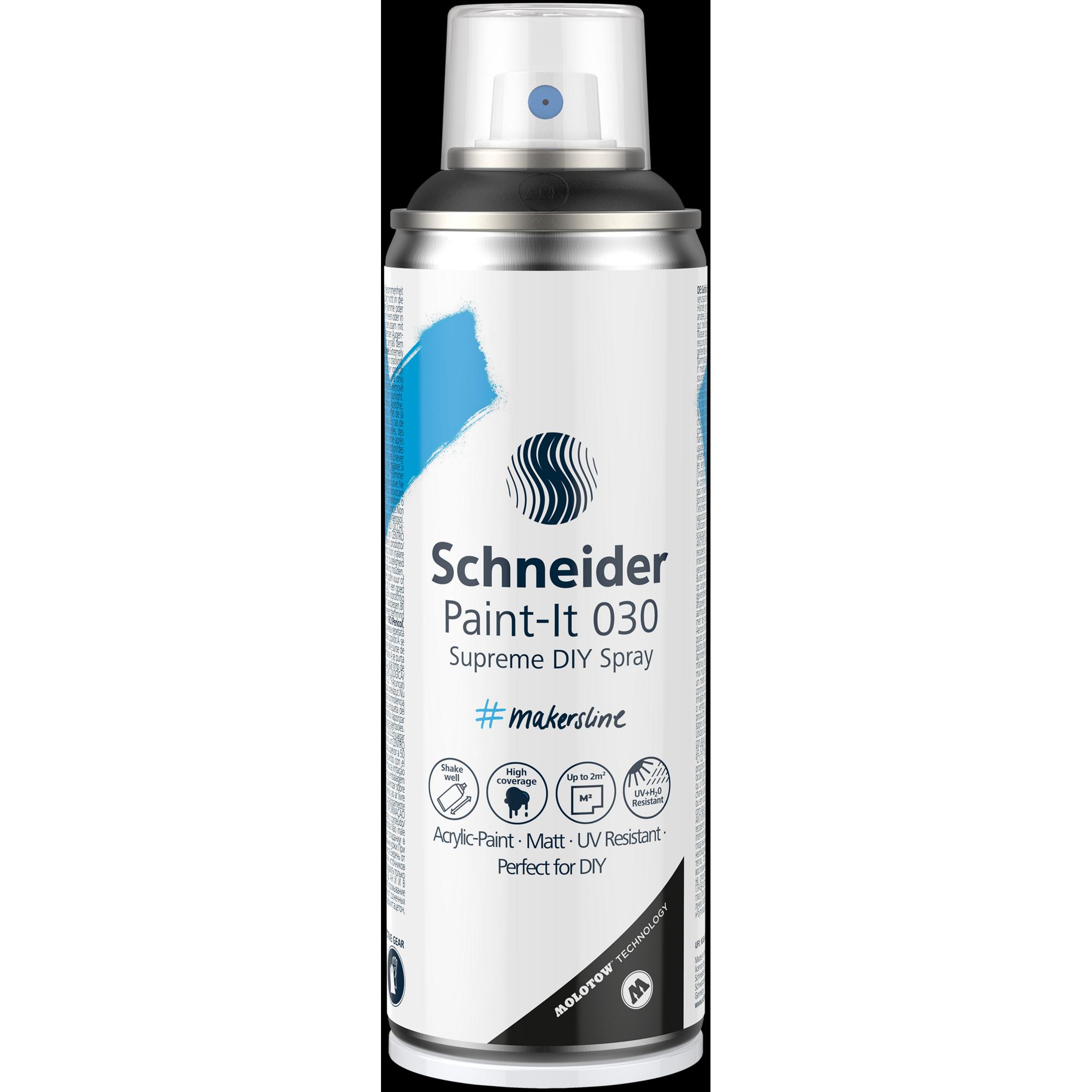 Schneider, Lack, Paint-It 030 ML03050001 Acrylfarbe Schwarz 200 ml (Schwarz, 0.20 l)