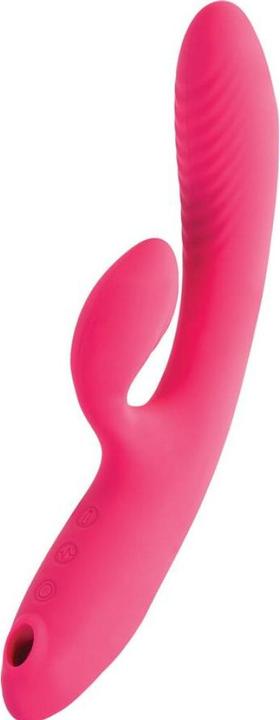 Actual product image Toyfa JOS Vibrator mit Vakuum-Wellen-Stimulation Enila, Silikon, rosa, 23 cm