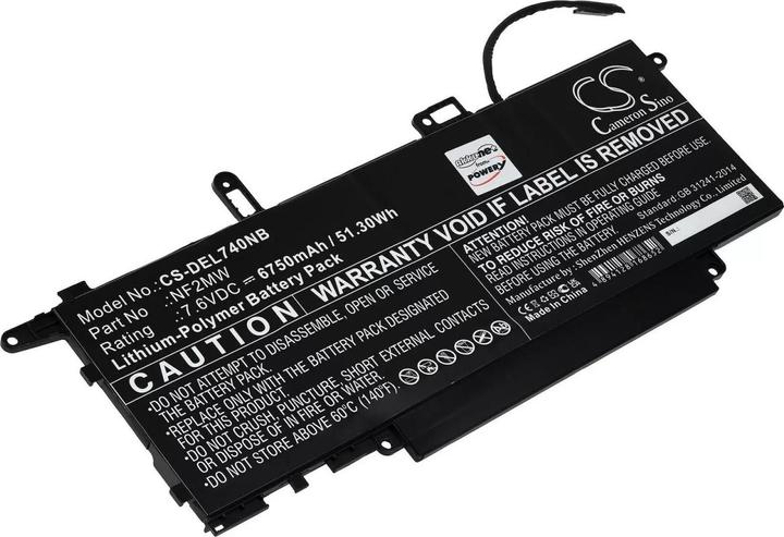 Produktbild AccuCell Akku Dell Latitude 7400 2-in-1, Latitude 7310 2-in-1, Typ NF2MW (6750 mAh)