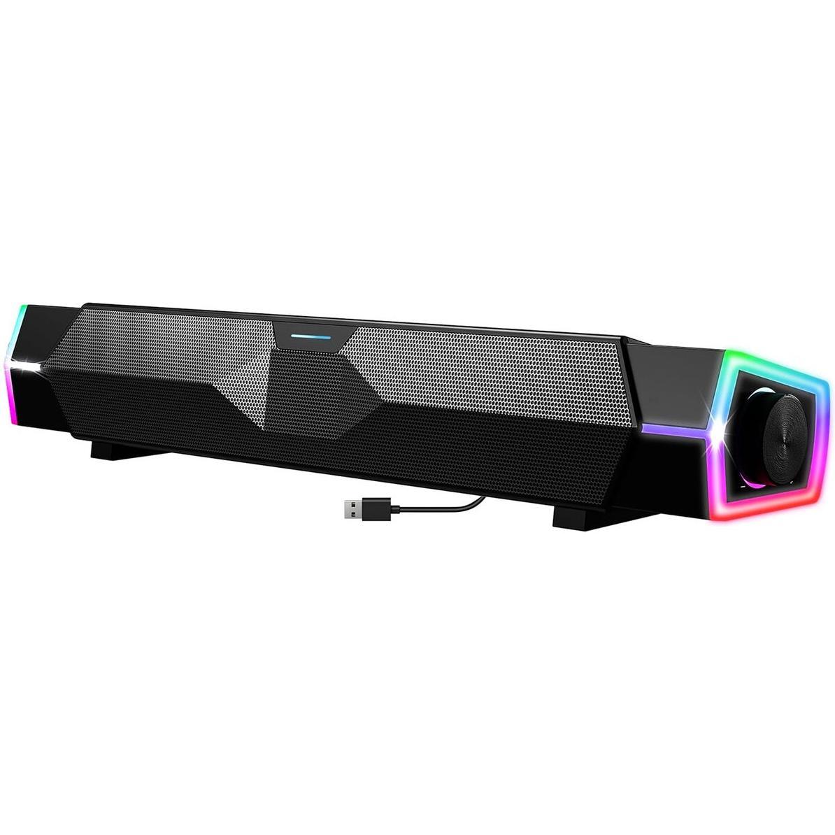 Spirit Of Gamer Enceinte barre de son Fanatic 200 RGB (Noir), Altoparlante PC, Nero