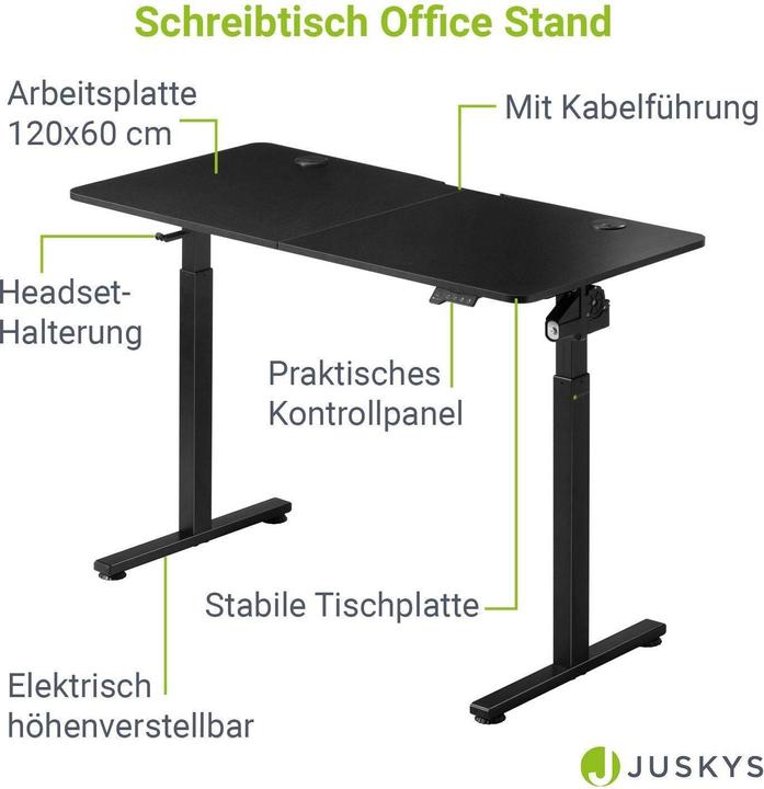 Produktbild Juskys Höhenverstellbarer Schreibtisch
