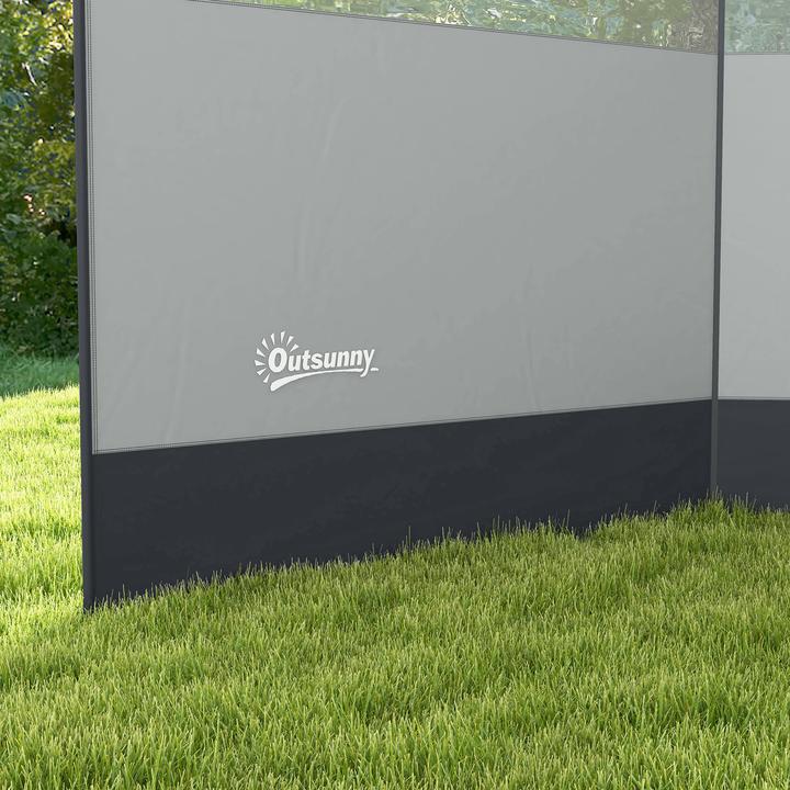 Produktbild Outsunny Windschutz Polyester, Stahl Grau