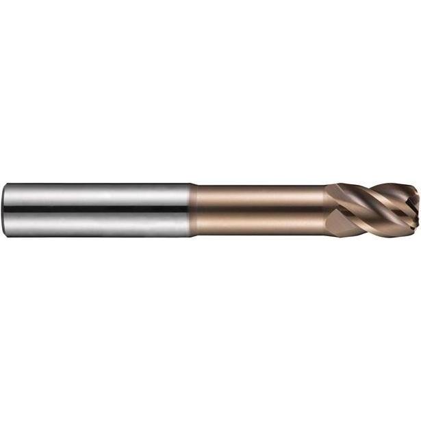 Thumbnail - Dormer, Fräser, Schaftfräser S524 Nenn-Ø 10 mm Radius 0,5 mm Gesamtlänge 7 HM TiSiN 40 ° Schneidenanzahl 4