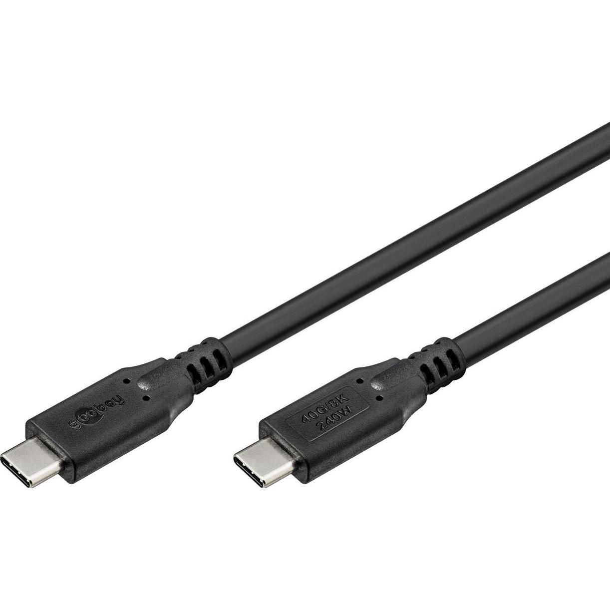 Thumbnail - Goobay USB-C-Kabel, USB4, 240 W, 40 Gbit/s, Power Delivery, 1,5 m (1.50 m, USB 4.0), USB Kabel