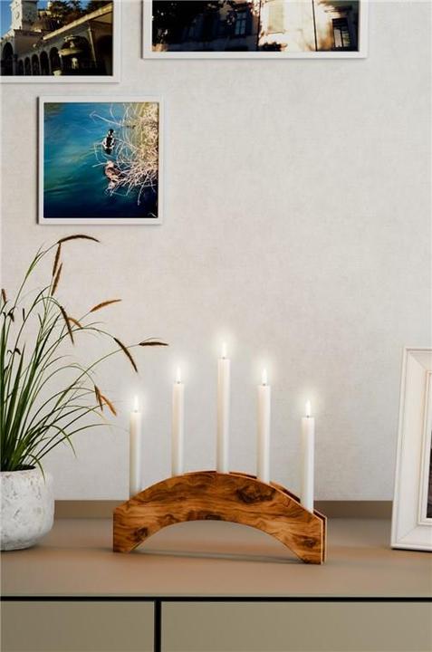 Image du produit Goobay Lot de 5 bougies bâton à LED en cire véritable (5 x)