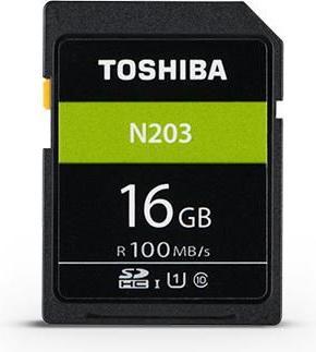Toshiba Scheda SDHC N203 16GB Exceria Ultra High Speed U3 (16 GB, SDHC, U3, UHS-I)
