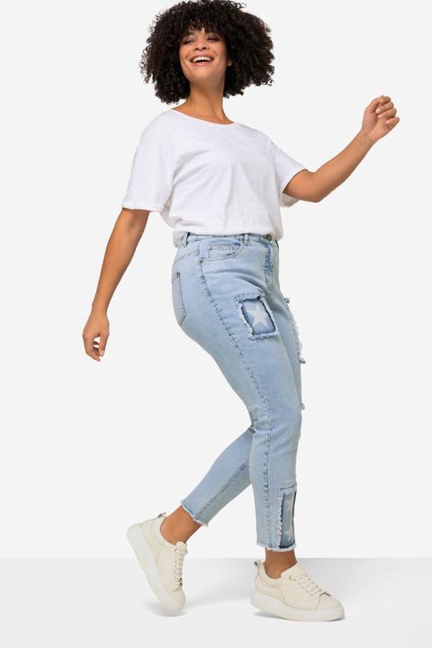 Actual product image Angel of Style 5-Pocket Jeans with Stylish Patches (58)