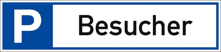 HP Autozubehör Signalisation de parking Parking pour visiteurs L460xl110 mm aluminium blanc/bleu/noir