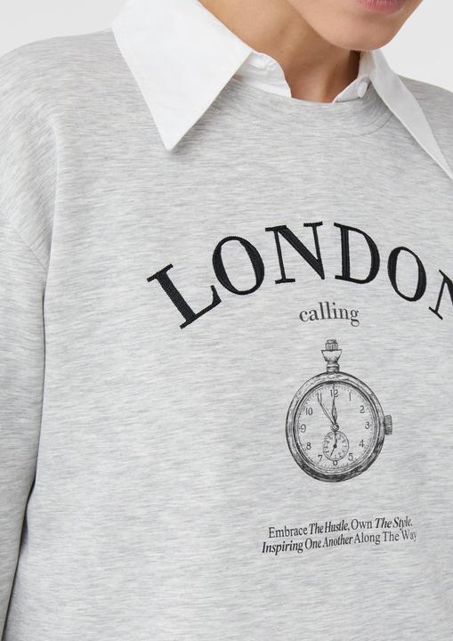 Produktbild Comma Sweatshirt Sweatshirt im Relaxed Fit mit 3D-Applikation (34)