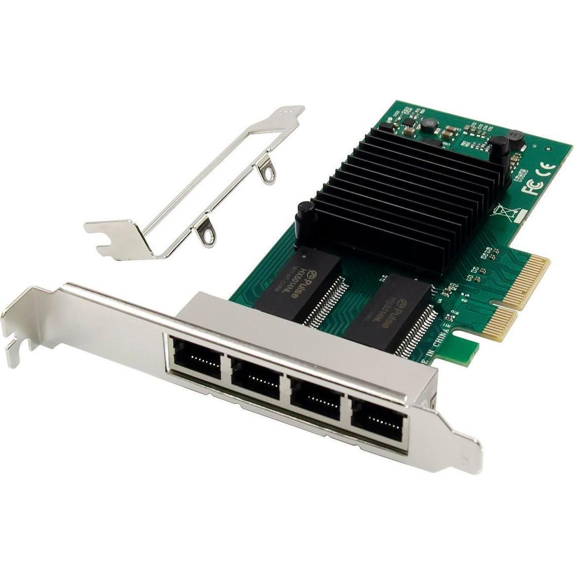 PCIE X1 4 Port 10/100/1000Mbps Gigabit Ethernet RJ45 Ağ Kartı Sunucu Adaptörü LA - Foto 6