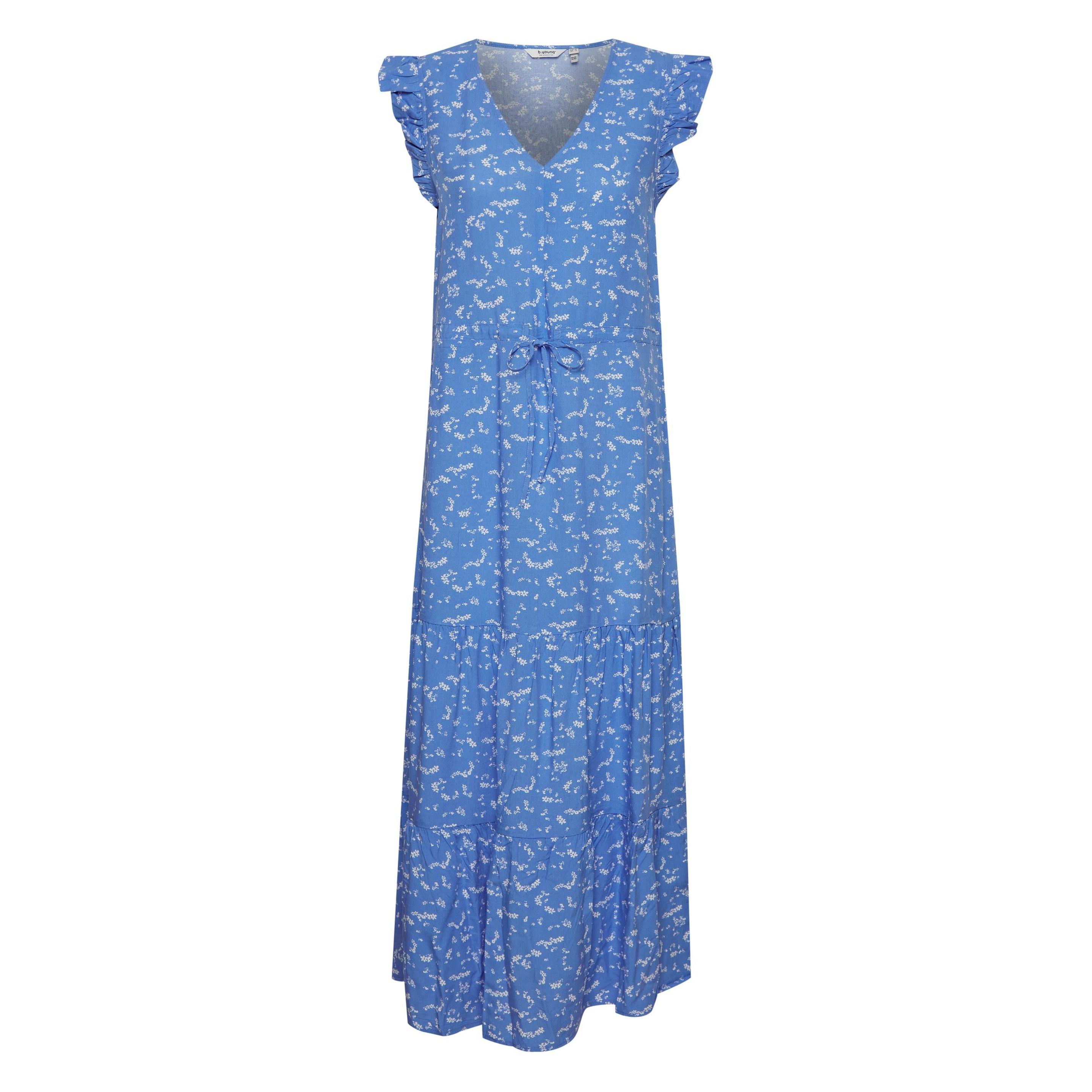 B.young, Damen, Kleider, Bymmjoella Frill Dress 20811219, Blau, (34)