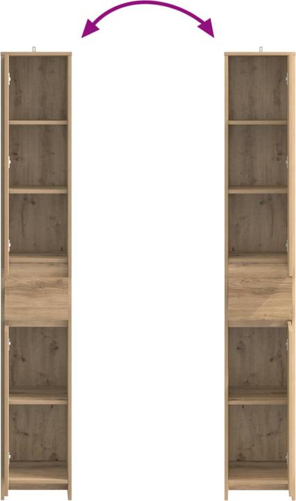 Actual product image vidaXL Badezimmerschrank (33 x 30 x 190 cm)
