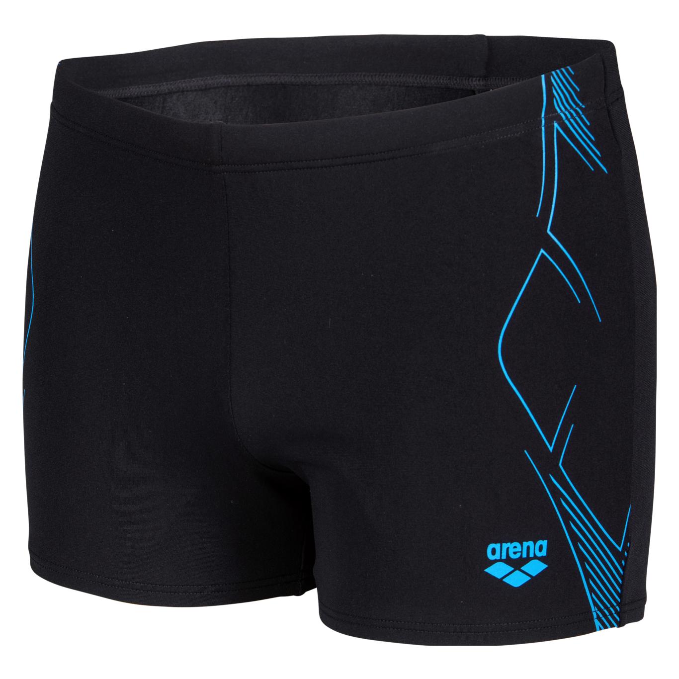 Arena, Herren, Badehosen, M Graphic Swim Short, Schwarz, Türkis, (6, M)
