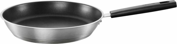 Actual product image Fiskars Frying pan, Ø 28 cm, Suitable for all hobs, Stainless steel/plastic, Scratch-resistant, H (28 cm, Frying pan, Stainless steel)
