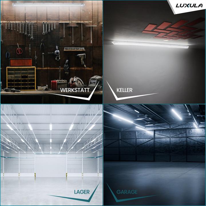 Produktbild Luxula LED Wannenleuchte mit 1x 22W LED-Röhren T8 (2200 lm, G13)