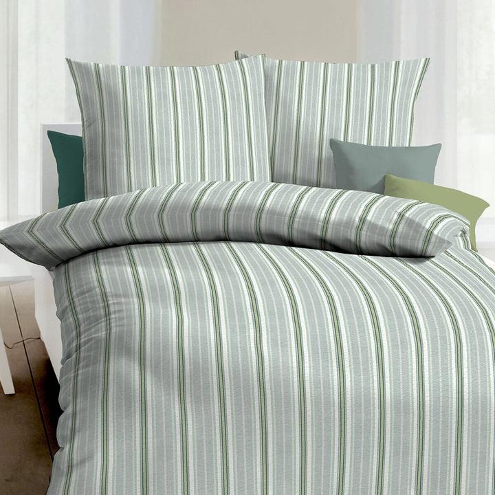 Produktbild Kaeppel Seersucker Bettwäsche Resort jade (155x220 cm + 80x80 cm)