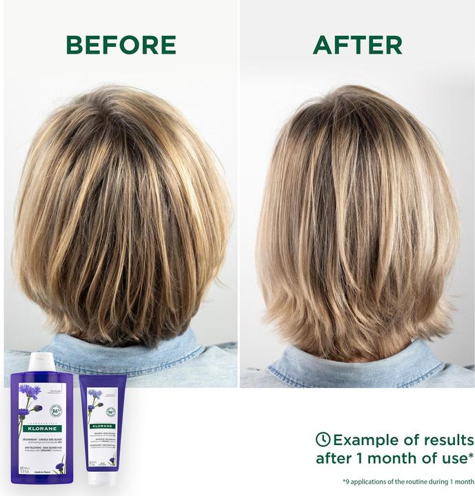 Produktbild Klorane Anti-Gelbstich Shampoo mit BIO-Kornblume (400 ml, Flüssiges Shampoo)