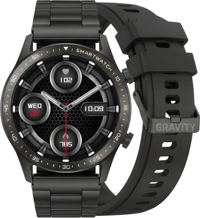 Actual product image Gravity Smartwatch Czarny Bransoleta i Pasek GT10-1 (46 mm)