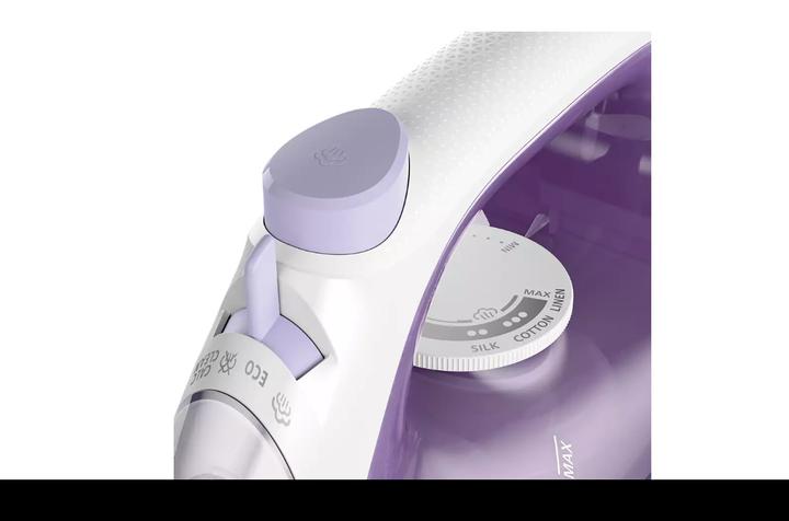 Productafbeelding Philips DST1020/30 Stoomstrijkijzer met antiaanbakzool Violet, Wit (1800 W, 90 g/min)