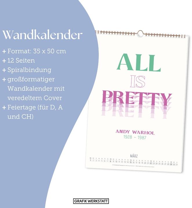 Immagine prodotto Typografie-Kalender 2026 (35 x 50 cm)