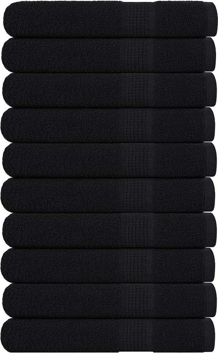 Produktbild VidaXL Saunatücher 10 Stk. Schwarz 80x200 cm 360 g/m² 100% Baumwolle Handtuch
