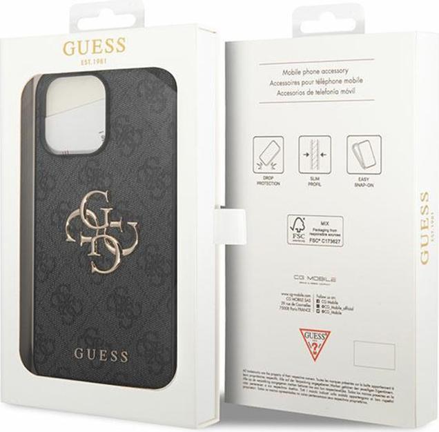 Image du produit Guess PU 4G Métal Logo Case pour Apple iPhone 15 Pro Max - noir (Apple iPhone 15 Pro Max)