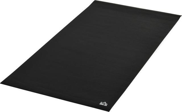 Swisshandel24 Bodenschutzmatte für Fitnessgeräte Bodenmatte Unterlegmatte Matte PVC Schwarz 180 x 90 x 0,6 cm (0.60 cm)
