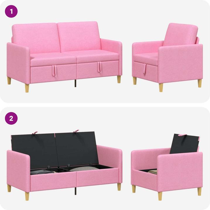 Produktbild vidaXL Sofa Set (1-Sitzer, 2-Sitzer)
