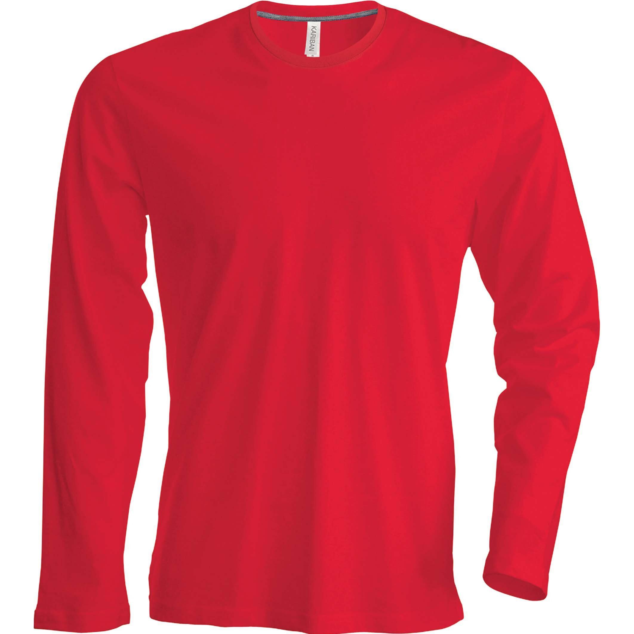 Kariban, Herren, Shirt, Col Rond, Rot, (XL)