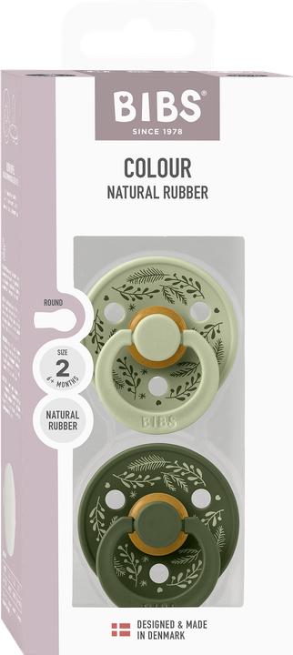 Produktbild Bibs - Pacifier Colour Holiday Leaf - Sage/Hunter Green - Size 2 (2x, 6 - 18 Monate)