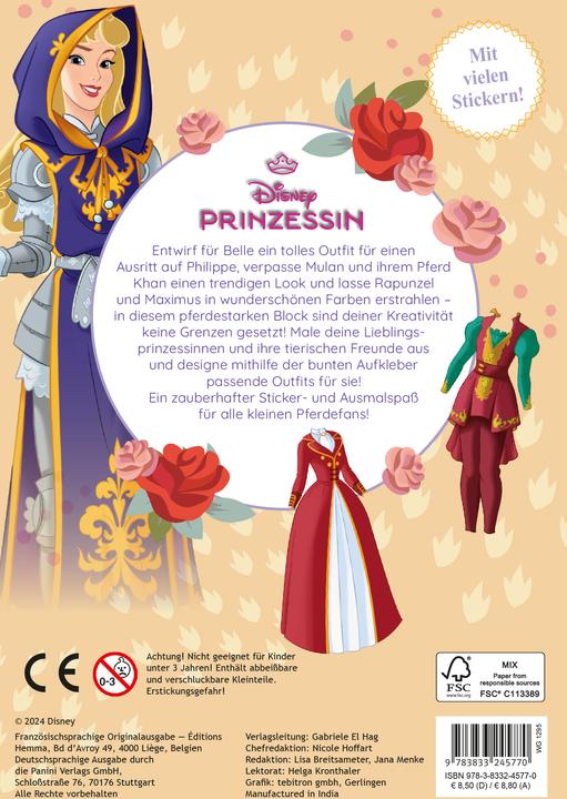 Image du produit Panini Princesse Disney : le plaisir de la coiffure enchanteresse - Stickers - Peinture - Style