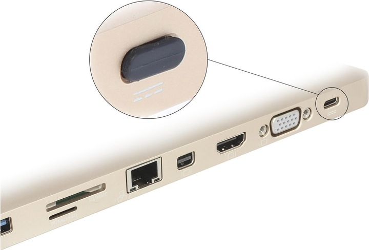 Actual product image Delock USB type C dust cover, 10 pieces (Plugs and connectors)