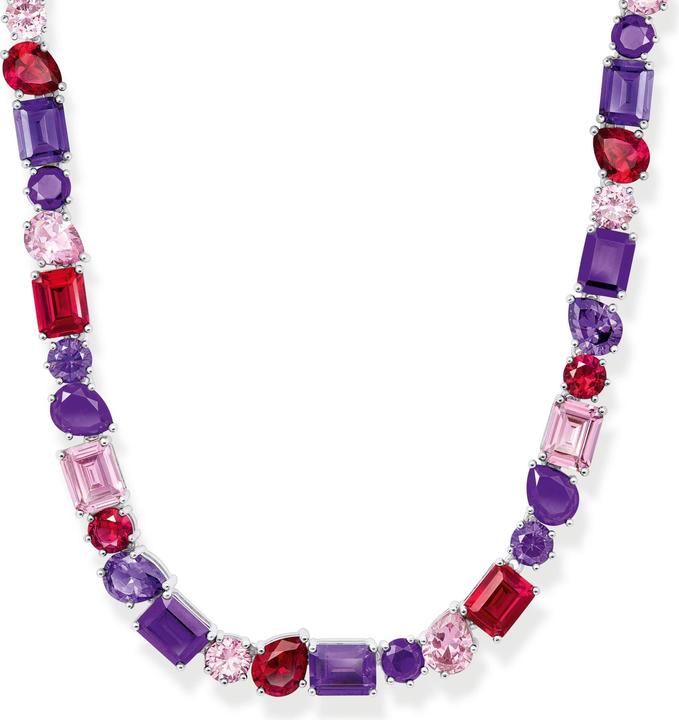 Thomas Sabo Collier choker avec pierres multicolores en trois tailles Argent (Argent 925, 34 - 42 cm)