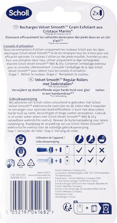 Produktbild Scholl Velvet Smooth Express Pedi Crystal Diamonds Exfoliating Grain Cartridges For Electric File (2x)