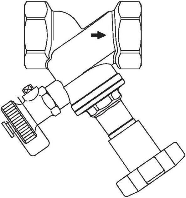 Image du produit Oventrop OV Vanne à siège incliné RG avec joint PTFE et purge DN 20