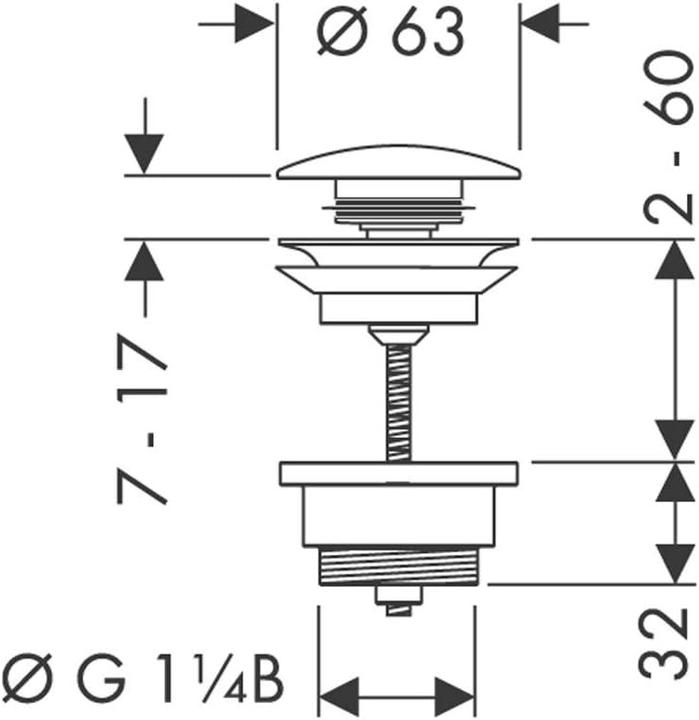 Actual product image hansgrohe Ablaufgarnitur Push-Open für Waschtisch- und Bidetmischer