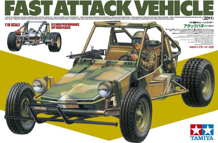 Actual product image Tamiya 1:10 RC Fast Attack Vehicle 2011 2WD LWA (Kit)