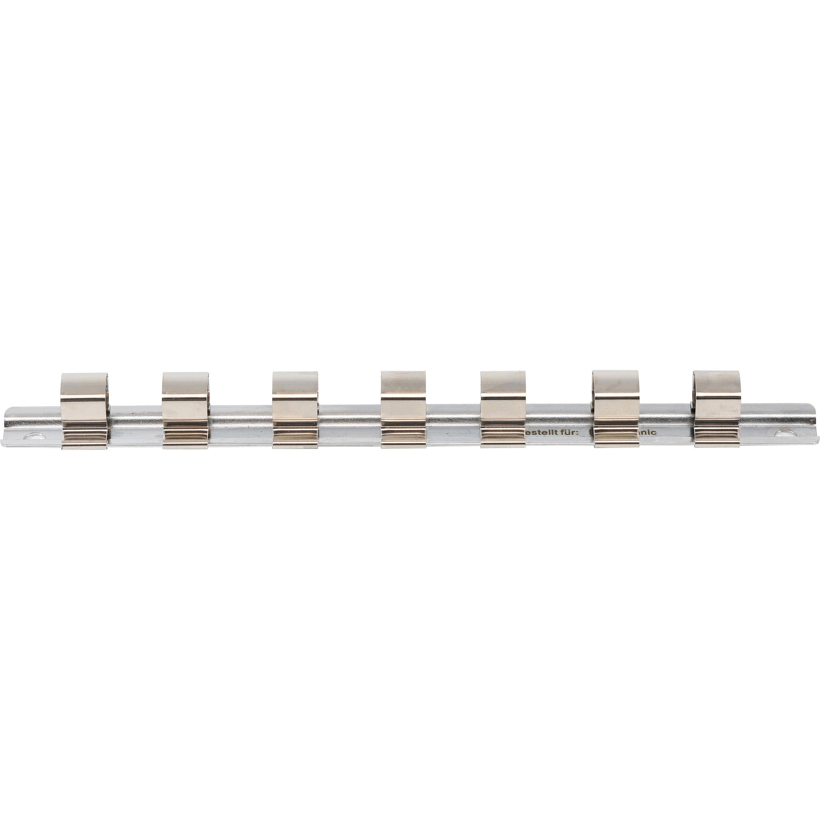 BGS, Steckschlüssel + Stecknuss, Aufsteckschiene mit 7 Clips 12,5 mm (1/2") (12.5 mm)