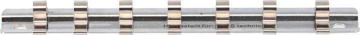 Actual product image BGS Socket Rail with 7 Clips 6.3 mm (1/4")