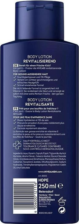 Produktbild NIVEA MEN Revitalisierende Body Lotion (Körpercreme, 250 ml)
