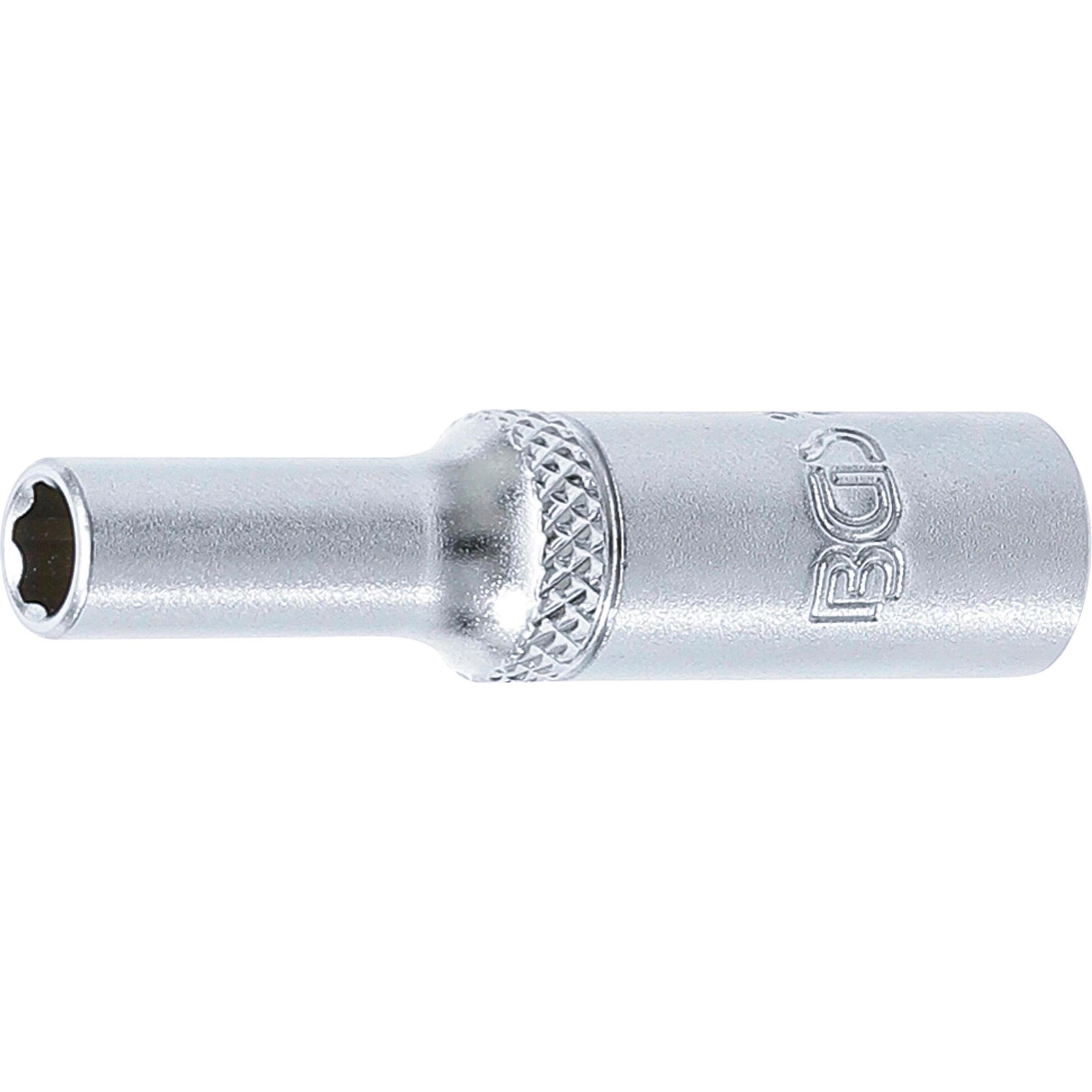 BGS, Steckschlüssel + Stecknuss, Steckschlüssel-Einsatz Super Lock, tief Antrieb Innenvierkant 6,3 mm (1/4") SW 5 mm (5 ...