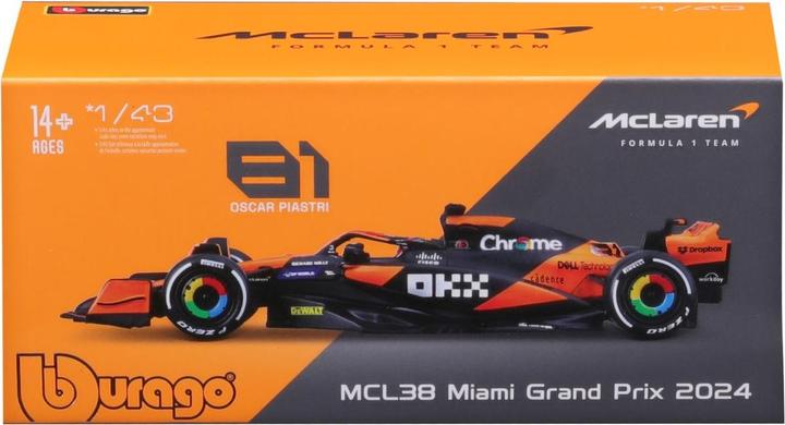 Produktbild Bburago McLaren F1 MCL38 1/43 Piastri 2024