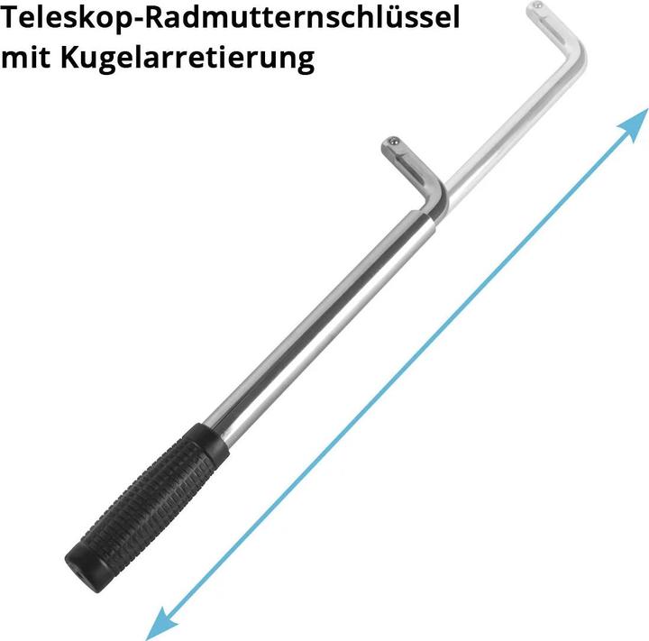 Image du produit Stahlwerk Scherenwagenheber mit Ratsche, 2.000 kg Hubkraft, Set mit Radmutterschlüssel und Tasche