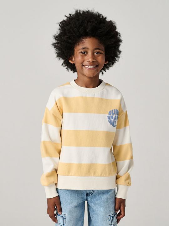 Produktbild Vertbaudet Sweatshirt mit Streifen und Print Jungen, Recycling-Polyester (152)