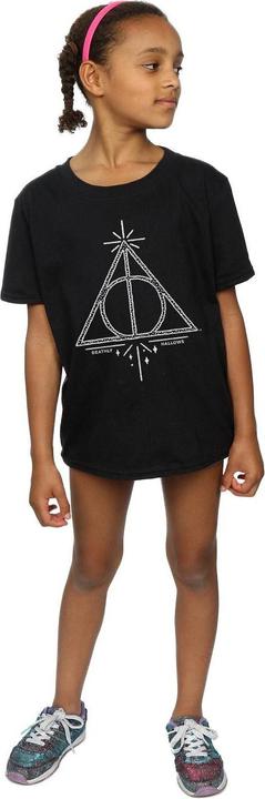 Actual product image Girls Deathly Hallows Symbol Cotton T-Shirt (152, 158)